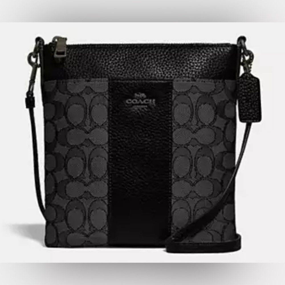 Coach Kitt Messenger Crossbody Bag In Signature Jacquard/Black